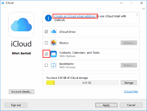 add icloud contacts to outlook for mac